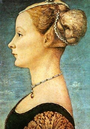 Peinture à l'huile Antonio Del Pollaiolo portrait de femme sur toile
