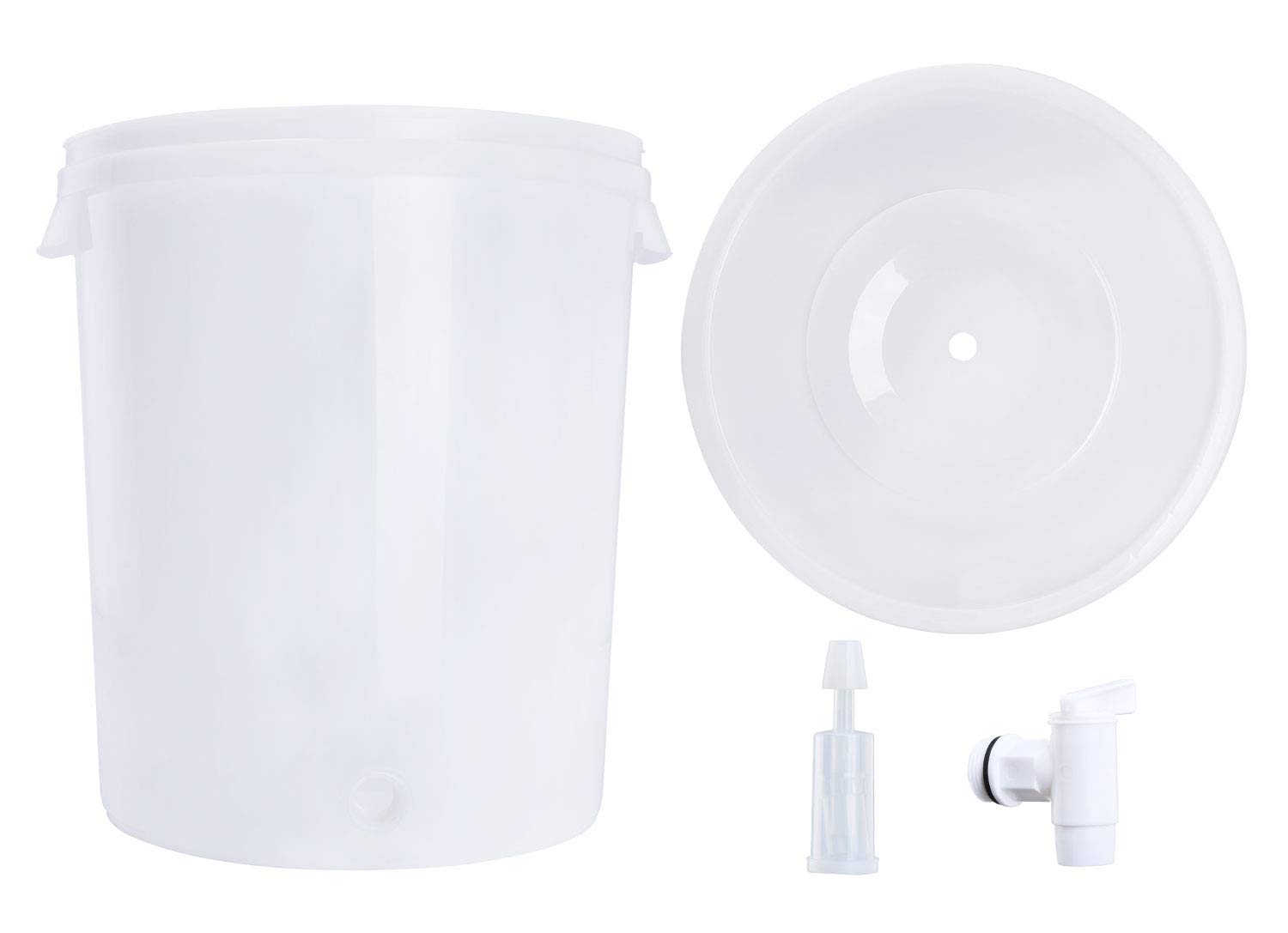 7.9 Gallon Plastic Fermenter - Homebrew Beer Fermenting Bucket with Spigot and 3-piece Airlock