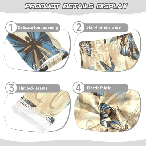 Toddler Girls Leggings Printed Yoga Pants Leggings Grey Blue Butterflys for Kids3