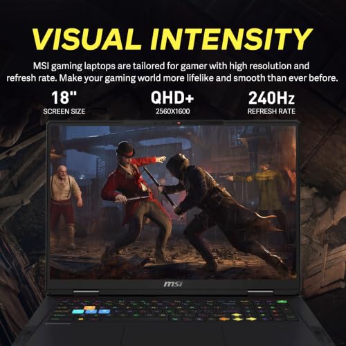 Image of msi Raider 18 inch QHD+ 240Hz Gaming Laptop, Intel Core Ultra 9 285HX, GeForce RTX 5080 16GB GDDR7, 64GB DDR5, 5TB Storage (4TB SSD+1TB Docking Station), Backlit Keyboard, Copilot, Wi-Fi 7, Win 11, Black