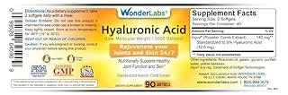 Wonder Laboratories 120 mg Hyaluronic Acid Rooster Comb Extract, Made from Injuv Rooster Comb Extract (90)