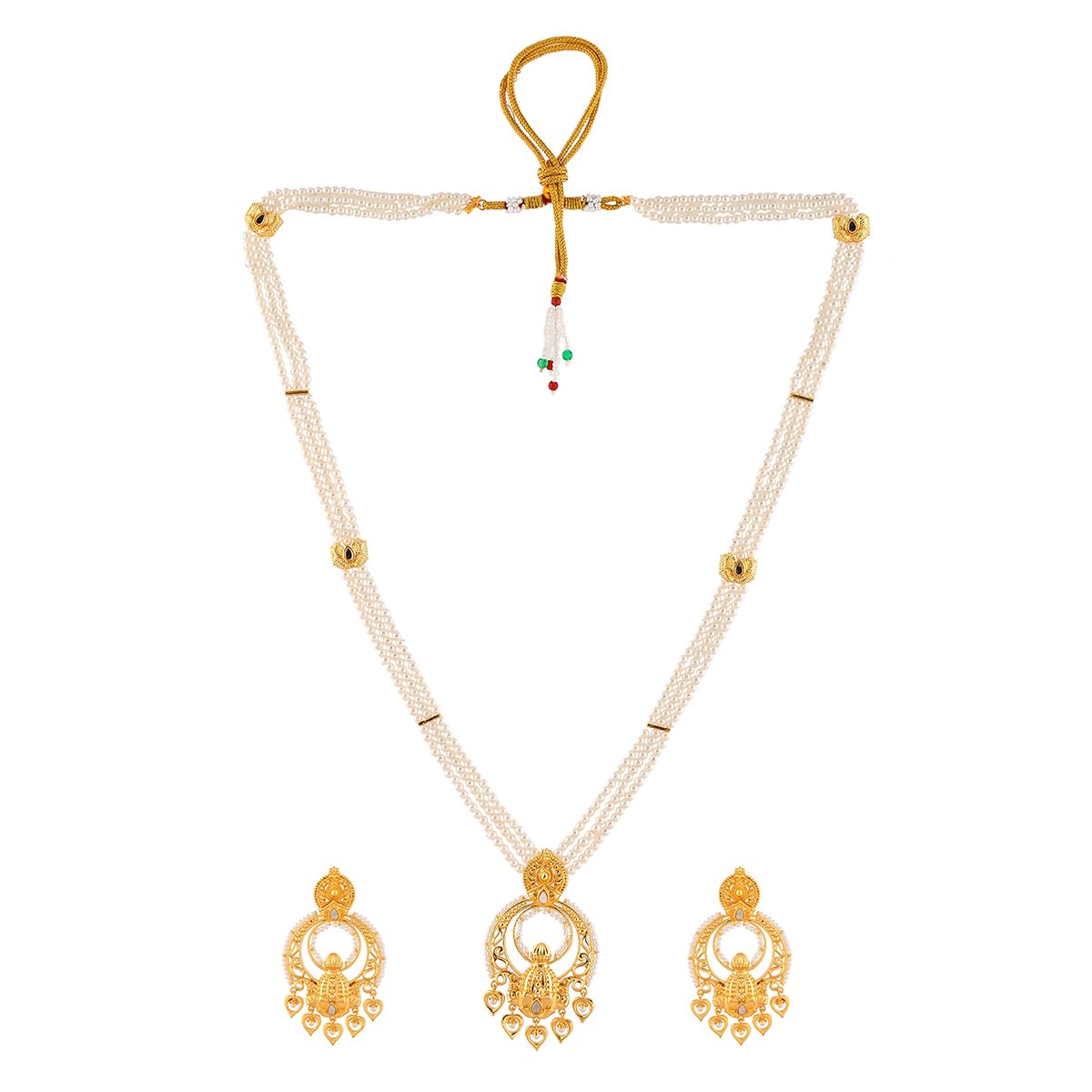 Aradhana Prabhisha Long Necklace Set, Elegant Design