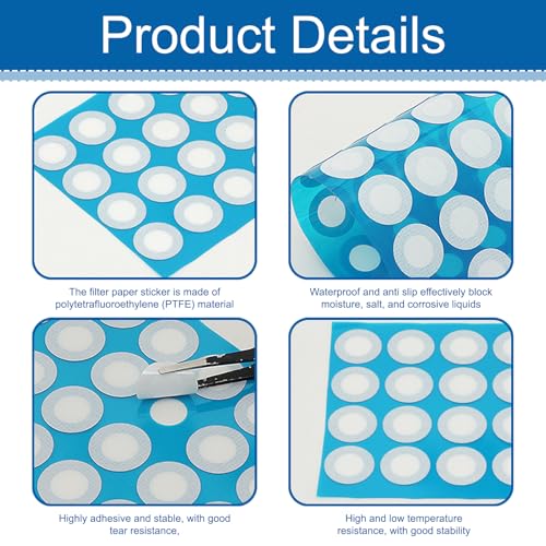 Selbstklebende Pflanzfiltertrays Für Pilzzucht.Wasserdicht, Staubdicht Und Atmungsaktiv, Geeignet Für Den Pilzanbau. 32 Trays Pro Packung, 20 Mm Durchmesser, 0,2 Mikron Porengröße