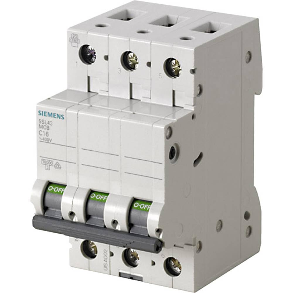 Siemens 5sl4 – Leitungsschutzschalter 10 kA curva-c 3-polig 16 A 70 mm