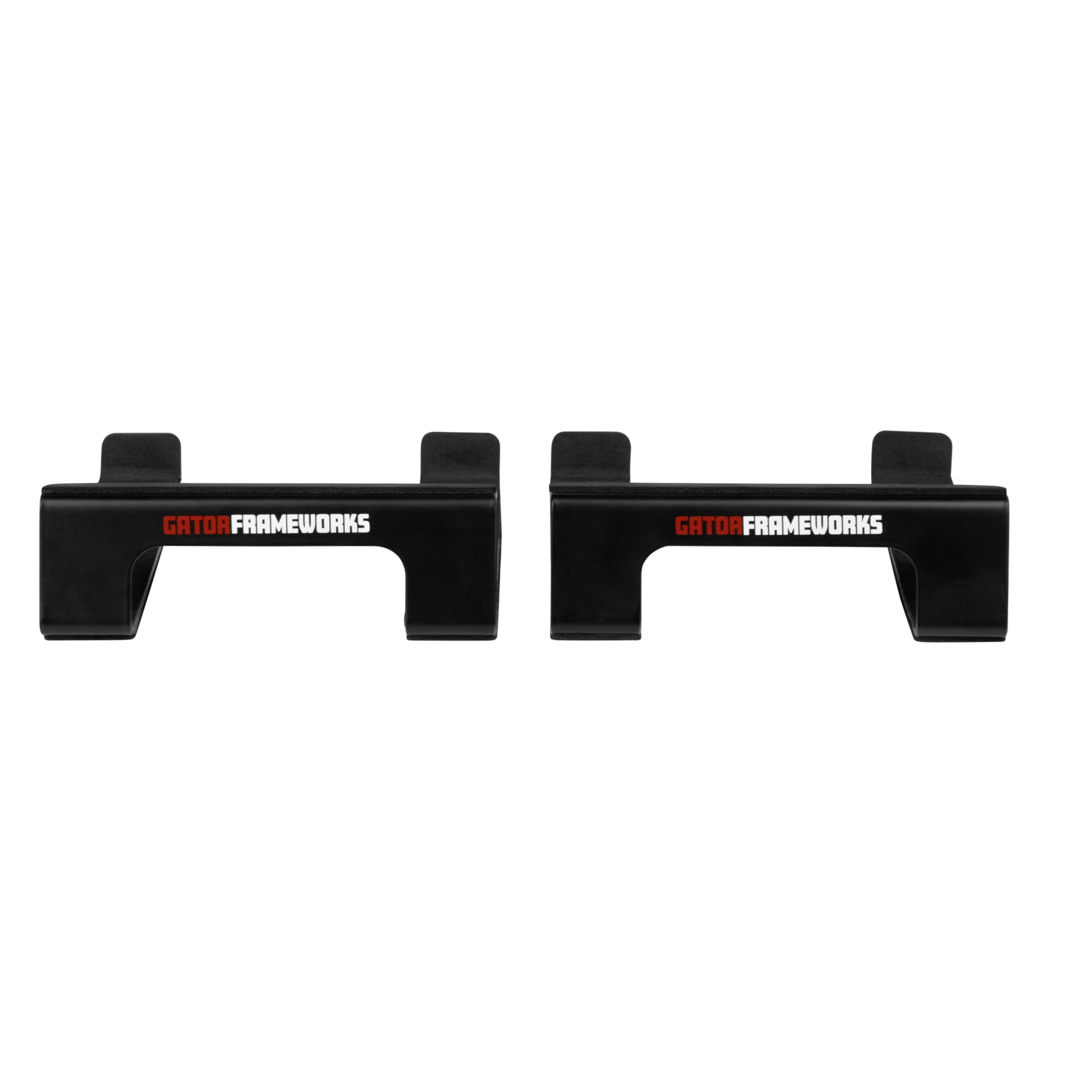 Gator Frameworks Supports de Bureau en Coin pour Haut-parleurs d'ordinateur et moniteurs de Studio de Petite à Moyenne Taille – Lot de 2 (GFW-SPKSTMNDSK-WDG)