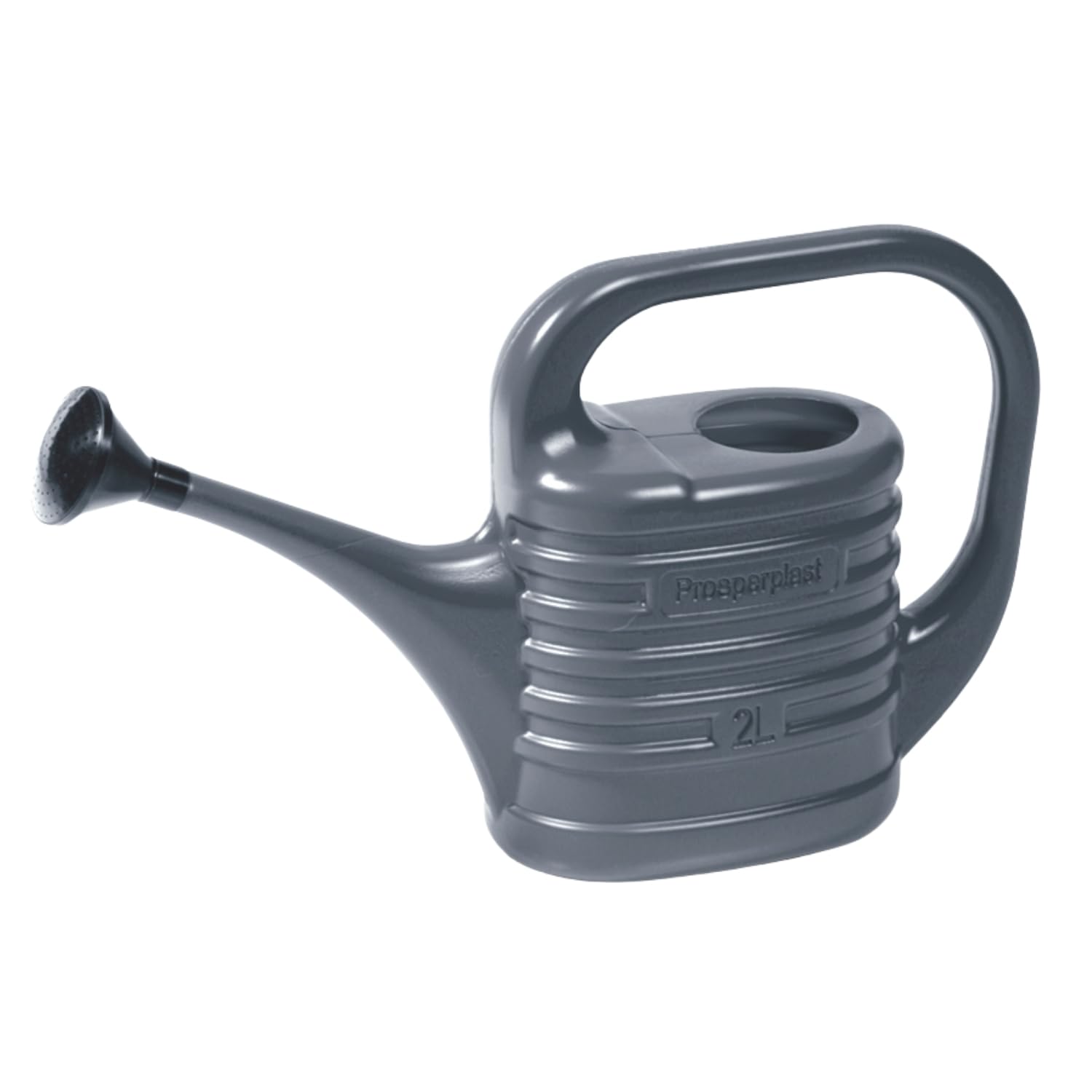 Garden Watering Can Plastic Jug Large Handle Outdoor Indoor plants flowers Hydrator with Removable RoseLighweight Ergonomic (Anthracite, 2L)