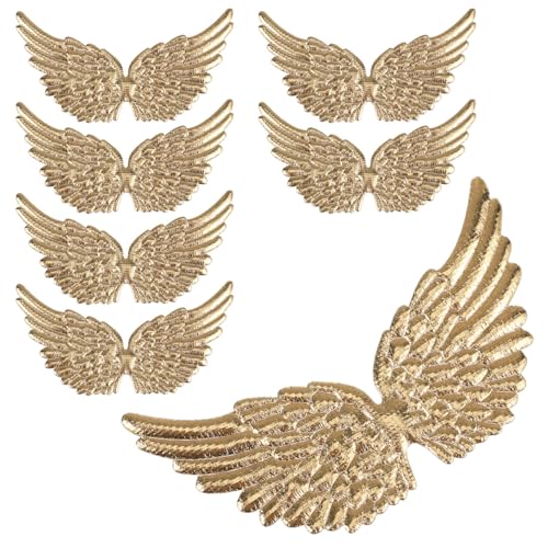 TEHAUX 12pcs Gold Angel Wings for Crafts