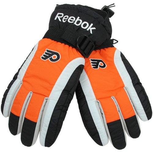Reebok Philadelphia Flyers NHL Color Block Nylon Winter Gloves