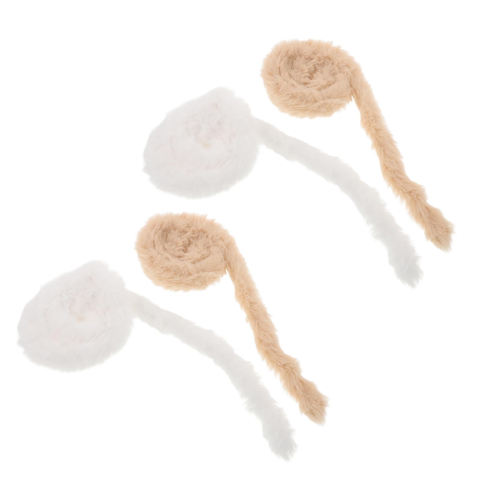 HANABASS 4pcs Thick Chenille Stems Ultrasoft Simulated Rabbit Fur Pipe Cleaners for DIY Crafts Fuzzy Craft Sticks White and Grey for Art Decorations and Creative Handmade Projects