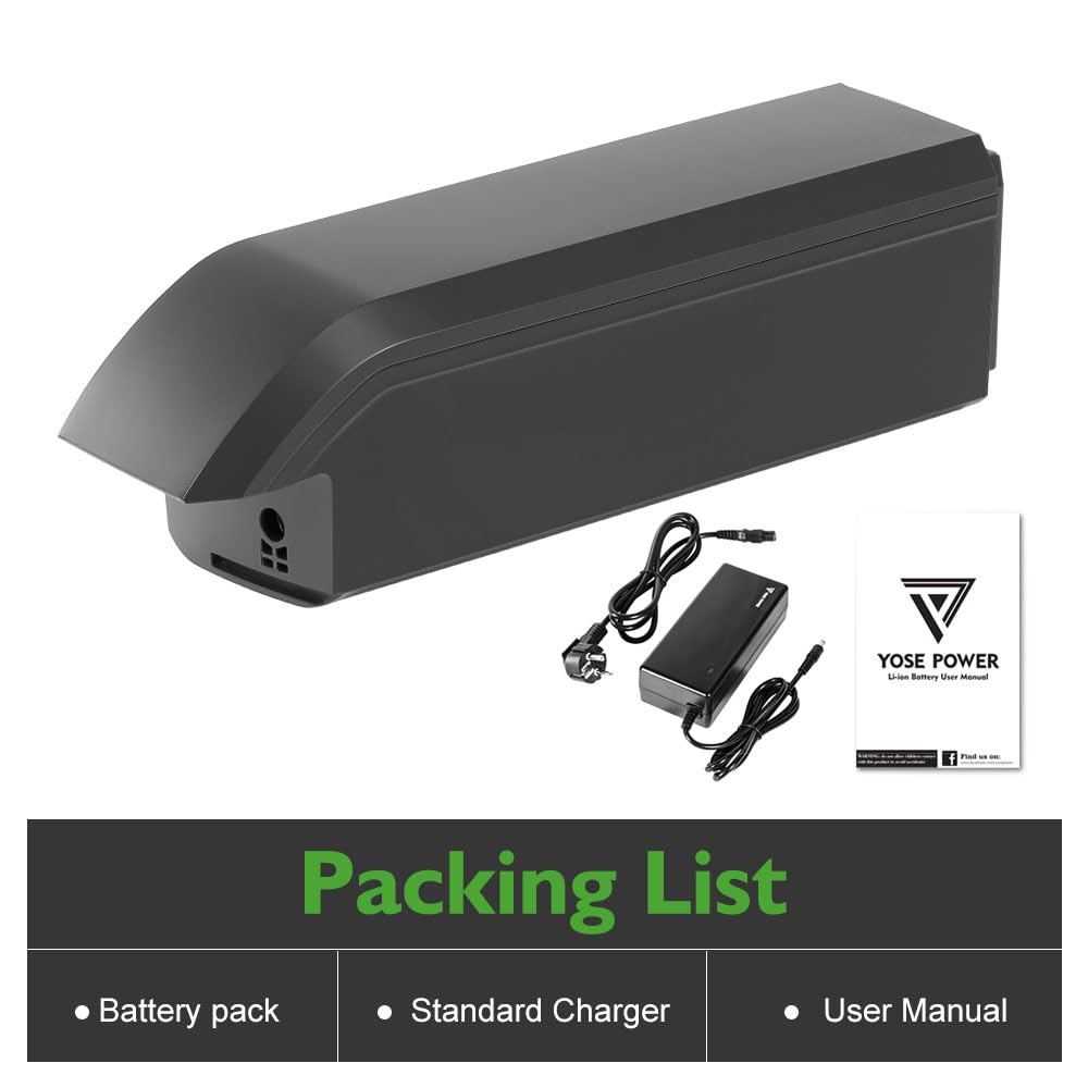 E-Bike 48V 11,6Ah Li-ion Batterie mit Ladegerät Phylion Akku SF-06S JCEB480-11.6 für 250W-800W E-Bikes Pedelecs von Fischer (48V 11,6Ah)