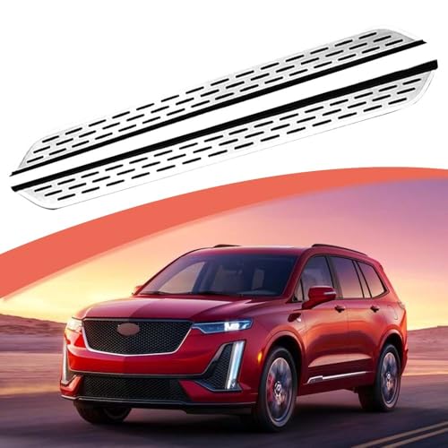 Estribos laterales para Cadillac XT6 2019-2024 con soportes de instalacion juego de 2 piezas