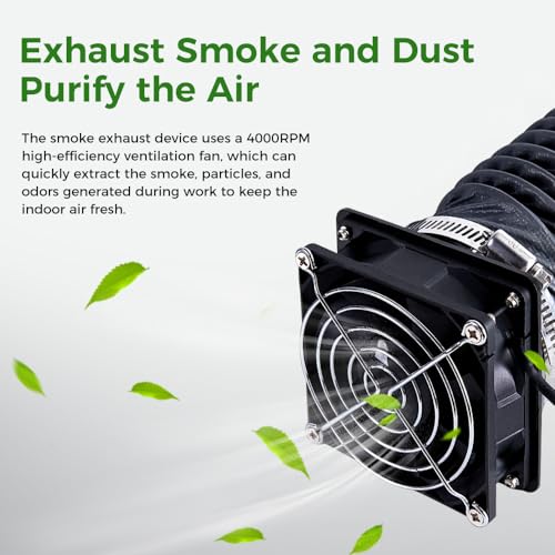 Creality Official Fume Extraction Kit, 4000 RPM High-Efficiency Ventilation Fan, Exhaust Smoke & Odors, Compatible for 3D Printer Enclosure with Fan Interface and Laser Engraver Enclosure by Creality - Image 3