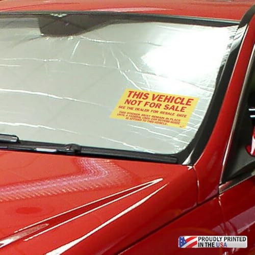 This Vehicle Not for Sale Stickers | Auto Car Dealerships | 100 per Pack | Shrink Wrapped (3)