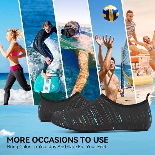 Image of Sixspace Water Shoes for Women Men Aqua Socks Swim Shower Beach Barefoot Pool Quick-Dry Non Slip Lake Surf