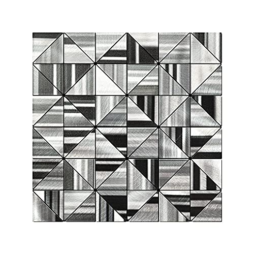 Peel And Stick Backsplash Tile, Self-Adhesive Faux Stone, Metal And Glass Tile For Kitchen Backsplash, Bathroom Wall, Laundry, Fireplace And Staircase Riser Decor (12''X12'', 5 Sheets, 5 Sqft) #TOP28