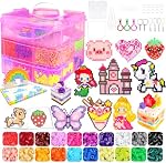 11000 Fuse Perles Craft Kit avec boîte de rangement,20 Couleurs 5mm Perles, pegboards, papiers et accessoires de repassage. & Filles Anniversaire de Noël.Cadeau d'artisanat DIY pour enfants