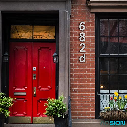 Aosion Modern House Numbers-6 Inch Stainless Steel Street Address Numbers,Floating Appearance,Brushed Finished, Silver,Number 8 #TOP1