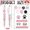 Geyee 12 Set Plastic Beadable Pens Assorted Bead Pens Crystal Wood Round Spacer Set Black Ink DIY Ballpoint for Women Men Gift Office Supplies(Dog Paw) #2