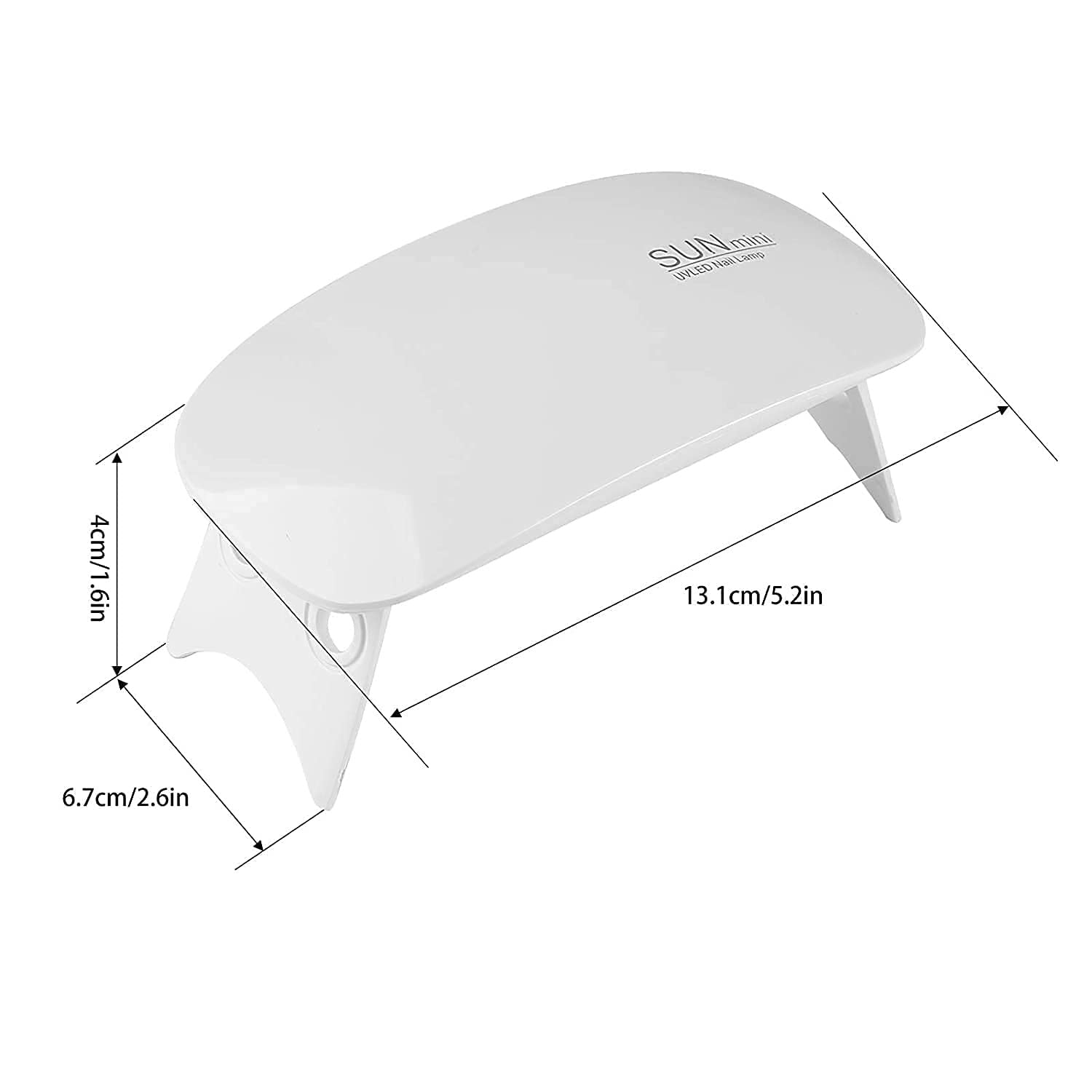 PRUVIA Mini UV LED Nail Lamp, Portable Gel Light Mouse Shape Pocket Size Nail Dryer with USB Cable for All Gel Polish 3