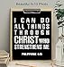 Religious Christian Wall Art & Decor - Catholic Gifts for Men - Scripture Wall Art - Jesus Wall Decor - Bible Verses Wall Decor - Inspirational Spiritual Gifts - I Can Do All Things Through Christ