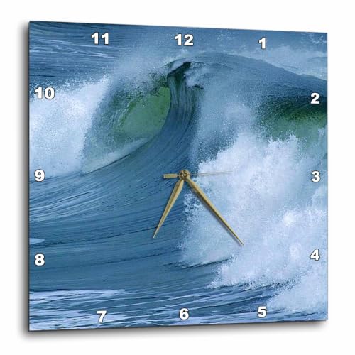 3dRose dpp_41746_2 Large Ocean Waves Ii-Wall Clock, 13 by 13-Inch