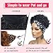 Adancyler Gray Headband Wig Kinky Curly Wigs for Black Women Short Curly Put and Go headband wig Synthetic Salt and Pepper Afro Hair Headband Wig