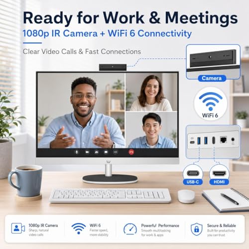 Image of Customized Computer,Create Using HP 27 inch Touchscreen All-in-One PC, AMD Ryzen AI 7 350 Processor, 32 /64GB DDR5 RAM, 2 /4TB SSD, Full HD IPS Display, Copilot+ PC,Wireless KB & Mouse