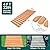 CEED4U 4ft L × 22in W Wooden Garden Pathway, Widened Outdoor Roll Out Straight Walkway, Weather-Resistant Patio Path Non-Slip Walkways, Beach Decorative Boardwalk for Wedding Party