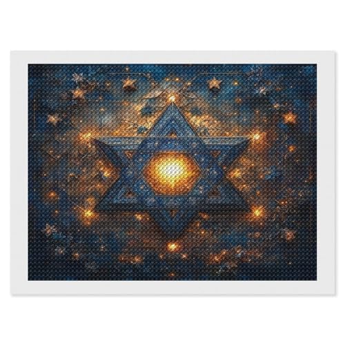 Aloewxxr Star of David Glow Diamond Art Painting Art Kits 5D DIY Diamond Art Painting Kits Home Wall Decor