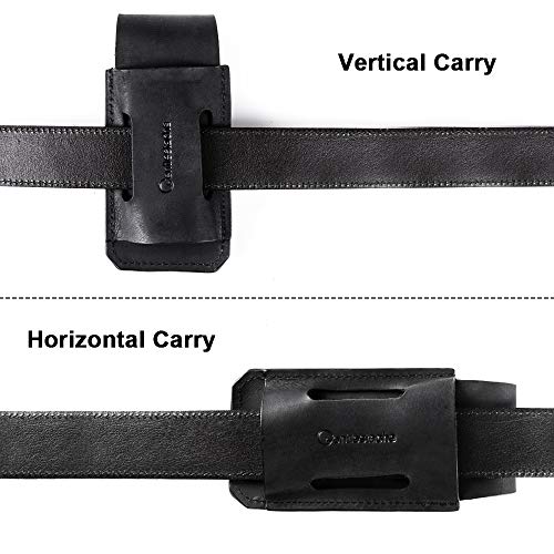 Gentlestache Multitool Sheath For Belt, Edc Leather Belt Organizer, Belt Sheath For Multitool And Flashlight, Large Capacity Edc Belt Pouch For Men Color Black #TOP2