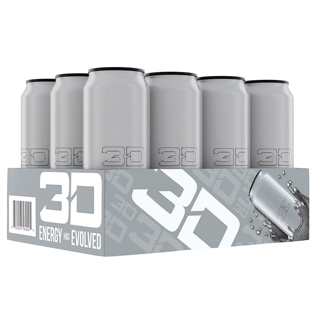 3D Energy Drinks 12 Cans Chrome (Silver)