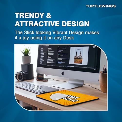 Image of TURTLEWINGS | Mousepad | Inspirational Quote Mousepad - 22x18 cm, 3mm Thick | Abstract Design Non-Slip Rubber Base | Office, Study & Gaming Use | Premium Smooth Surface 2 (Design 03)