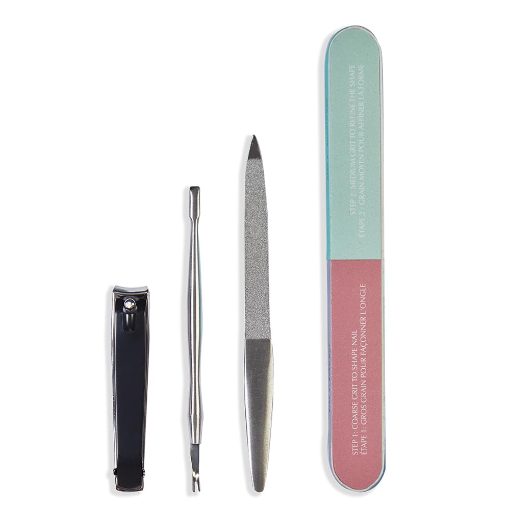 DISPA Nail Care Essentials Combo - Stainless Steel Cuticle Cutter, Nail Filer, Nail Cutter & Nail Buffer - Precision Tools for Grooming & Hygiene-image-23