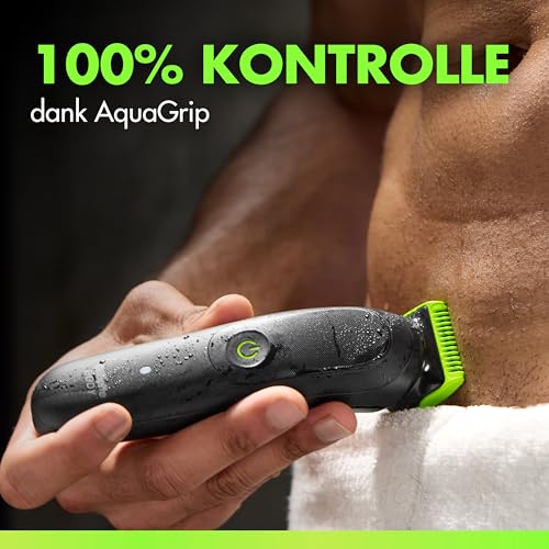 GilletteLabs i5 Body + Intimate Trimmer Herren mit SkinFirst-Technologie — Intimrasierer Mann für Körper & Intimbereich, Wasserdichte — Schwarz/Grün 6