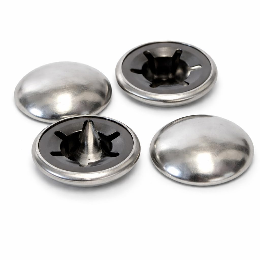 M6 (6mm) (Pack of 50) A2 Stainless Steel Capped Starlock Washers AN83 For Shaft Retaining Push On Clips Axle Cap Cover - E02D/2