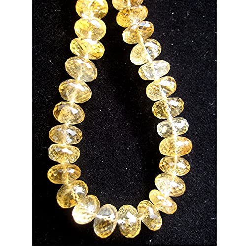 Citrine micro facettée de qualité supérieure en perles rondelles 9 mm pour joaillerie