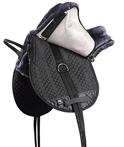 Engel Reitsport | FELLSA-R2-ANT | Hochwertiger Fellsattel | echtes Merino Lammfell | baumloses Bare-Back-pad...