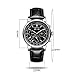 Corgeut Luxury Automatic Mechanical Watch for Men 41mm relojes para Hombres Date Year Display, 50M Waterproof Leather Strap 6016 (Brown-Black)
