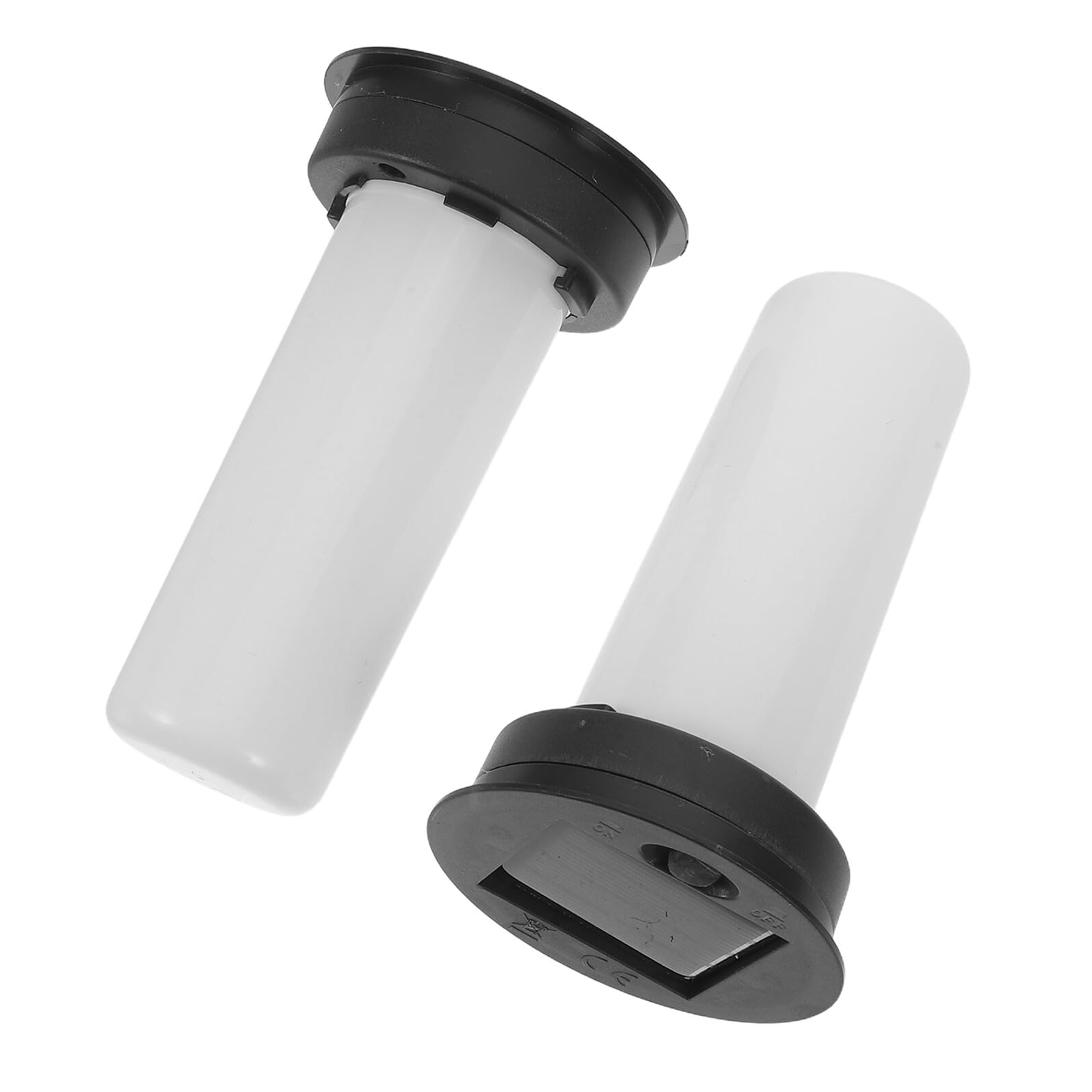 BESPORTBLE 2pcs Solar Light Replacement Tops with Flickering Flame Effect, Plastic Solar Flame Light Caps 7cm Outer Diameter, Outdoor Lantern Parts for Garden and Patio Lighting