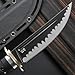 Sitivien ST29 Fixed Blade Knife, AUS-10 Steel Blade G10 Handle Full Tang Bowie Knife for Outdoor Camping Hunting Fishing Working(Black)