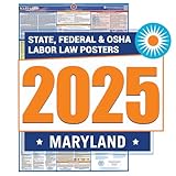 2020 Maryland Labor Law Poster – State, Federal, OSHA Compliant – Single Laminated Poster