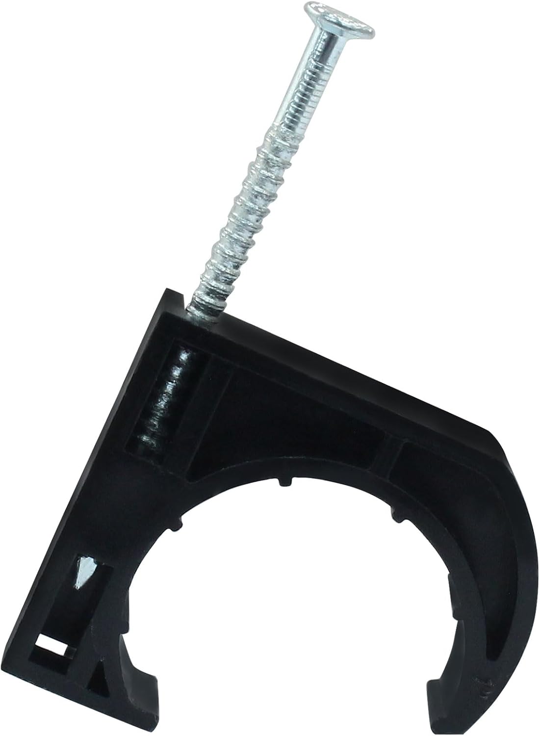 50 PCS 1" Half Clamp Fixture Black J-Hook with Nail J Clamps For 1" PEX Tubing/Pipe Support