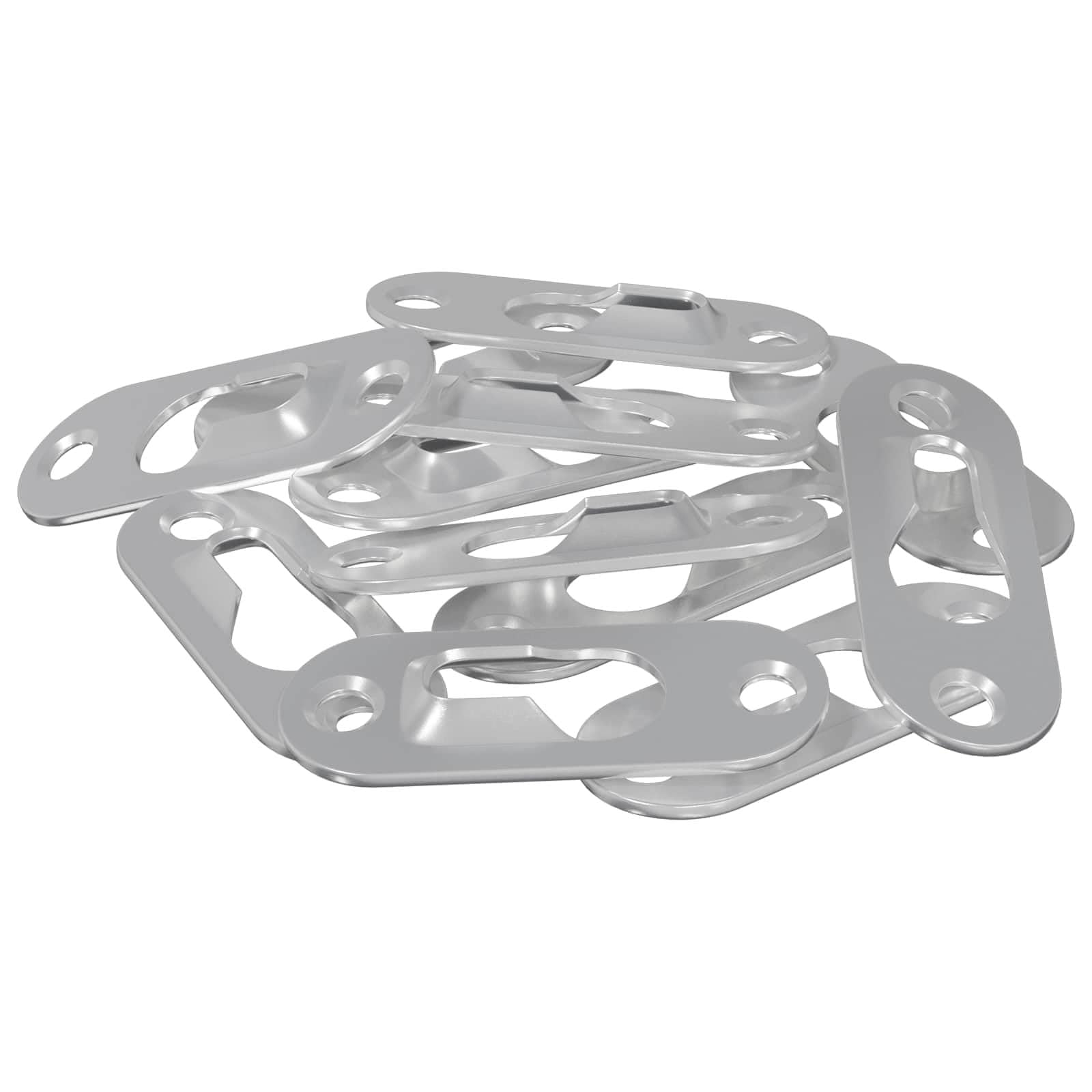 Wieszak na dziurkę od klucza z żelaza, srebrny, 45 x 16 x 3,5 mm, 3673 sztuki, akcesoria montażowe dla majsterkowiczów, akcesoria budowlane, materiał mocujący do łatwego mocowania i organizacji