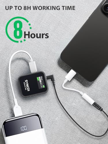 Image of SYNCO Wireless Lavalier Microphone, G2(A2) MAX 2.4G Dual Transmitter 24 Hours Recording 656FT 8H for Online Class Vlog Stream YouTube for DSLR Phone Laptop, Professional-Lapel-Mics-for-Cameras