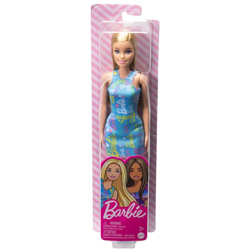 Barbie Fabulous Dolls with Signature on Dress in Blue, Purple, and Pink (Bundle of 3)