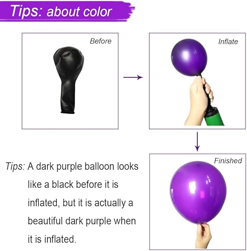 Miniatura 6 de Decoraciones de cumpleaños moradas para mujer con pancarta de feliz cumpleaños, cortinas, mariposa, globos de estrella de corazón y luz LED para