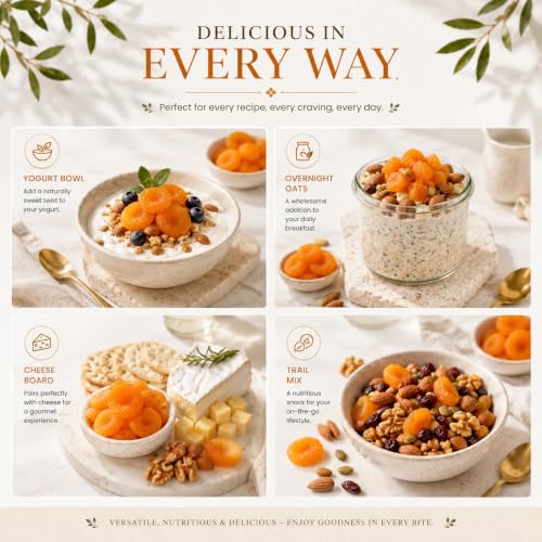 Image of Cosmic Blessing Turkish Dried Apricots, Premium Sun-Dried Fruit, Soft, Juicy, Naturally Sweet, Pitted, 100g