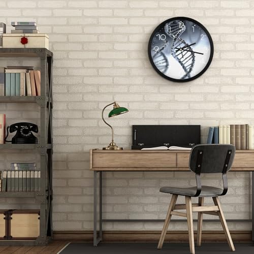 Grande horloge murale numérique à piles au design chaîne ADN pour intérieur chic - 7