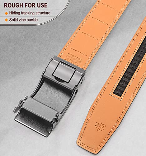 Image of Men's Belt,Bulliant Leather Adjustable Belt for Men Dress Casual 1 3 /8,Trim to Fit