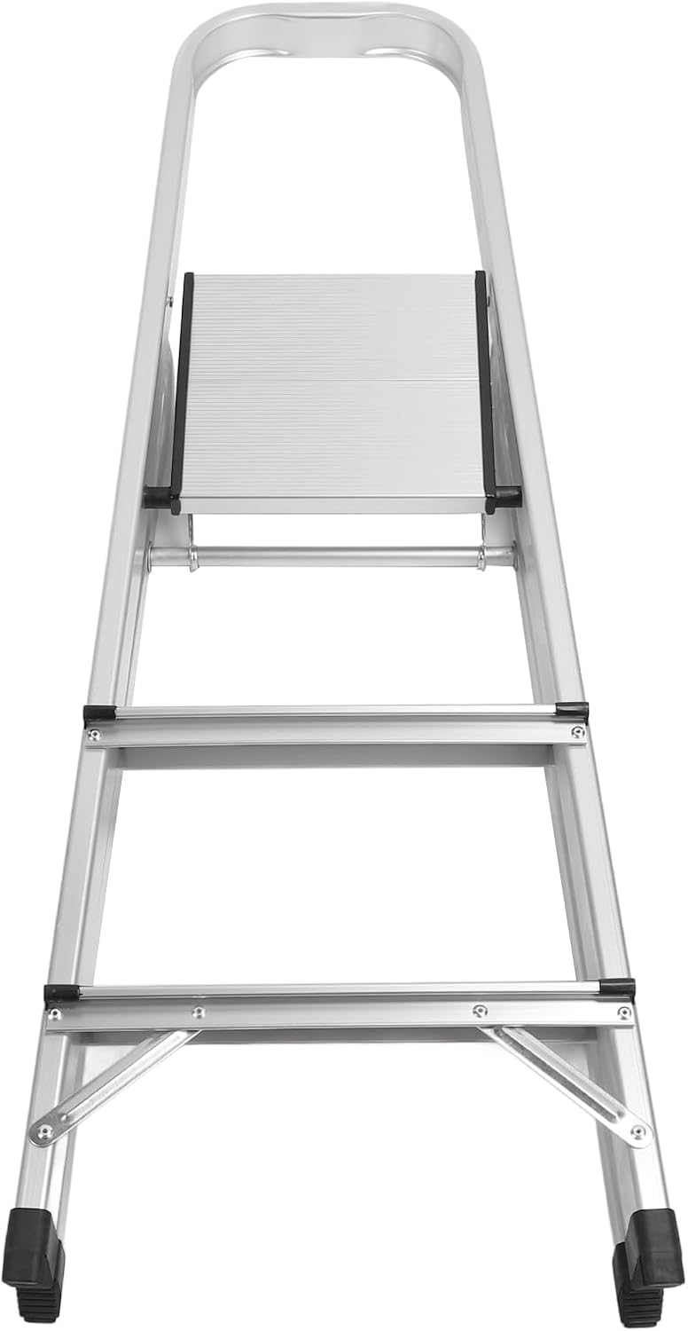 3 Step Folding Step Ladder 330lbs Capacity Portable Stool for Painting Home Outdoor Garage